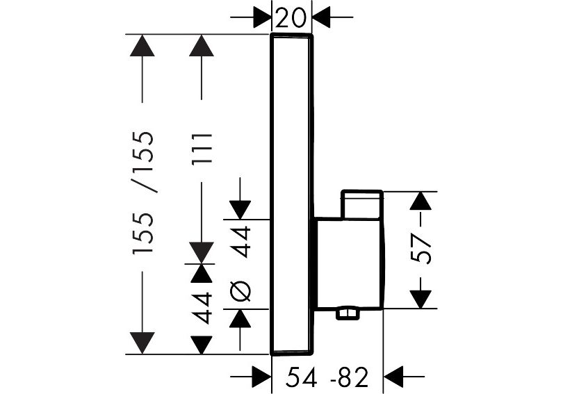 Приобрести смеситель для душа с термостатом hansgrohe shower select 15762000