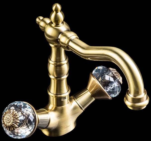 Приобрести boheme смеситель для раковины floral, высокий, бронза 312-fl