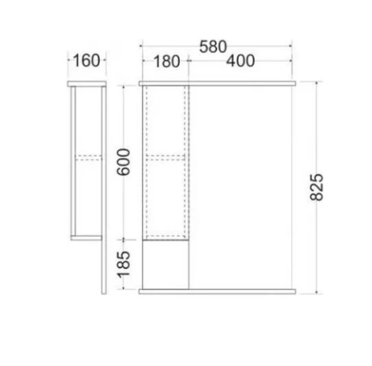 Приобрести mirsant зеркало шкаф next 60 см, правое, белое ут000021377