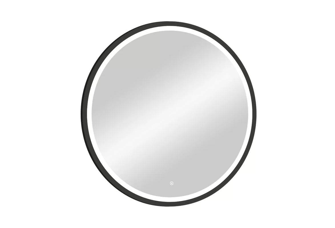 Приобрести continent зеркало с подсветкой style black 80х80 см, черный