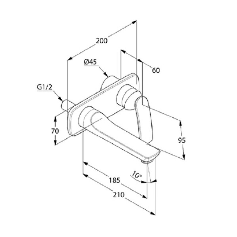 Приобрести kludi смеситель для раковины balance, 200мм, хром 522460575