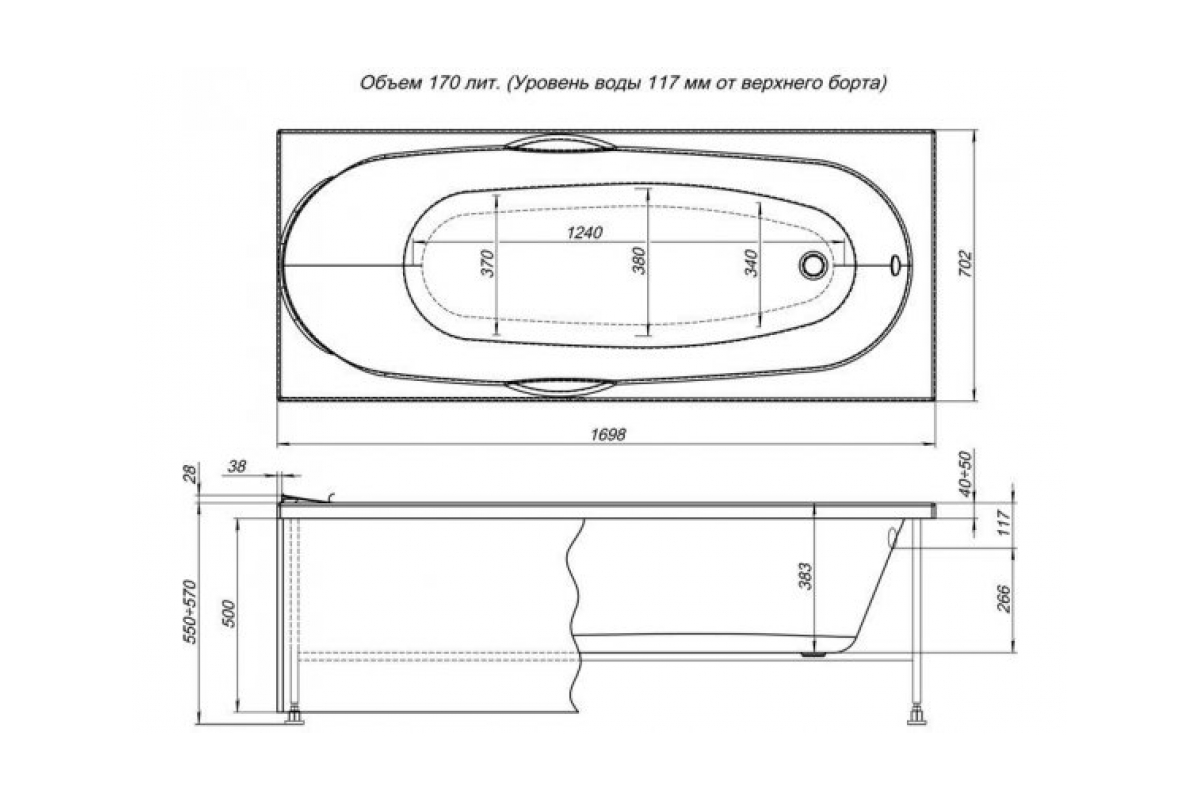 Приобрести aquanet фронтальная панель для ванны dali 170 см, белая