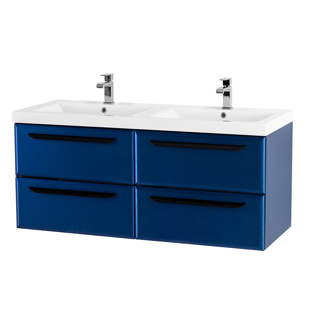 Приобрести cezares тумба подвесная с раковиной eco 120 см sapfiro, синяя eco-1200-4c-so-2-spf-p