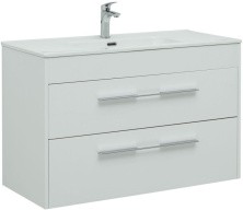 Aquanet Тумба с раковиной Августа 100 см, белая (ручка хром)