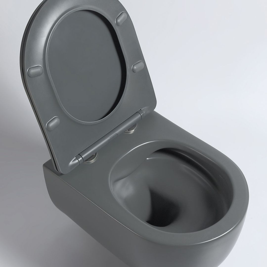 Приобрести vincea унитаз подвесной evo, ультратонкое сиденье, микролифт, антрацит матовый vt1-34sma