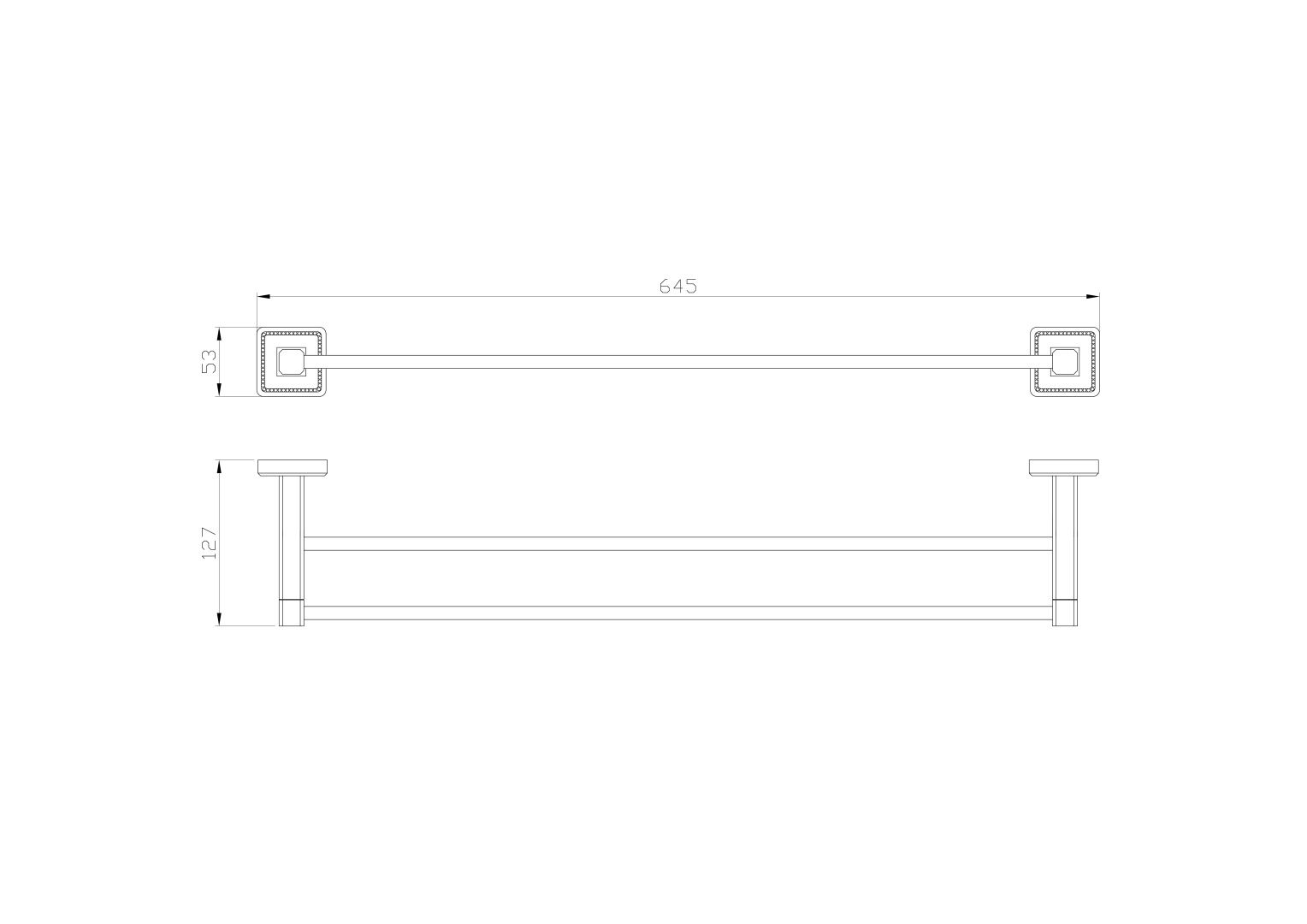 Приобрести полотенцедержатель двойной wonzon & woghand roma, бронза (ww-7211)