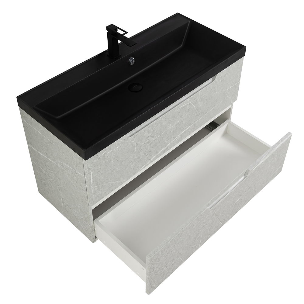 Приобрести belbagno тумба с раковиной vittoria 100 см, подвесная toros bianco, чёрная раковина