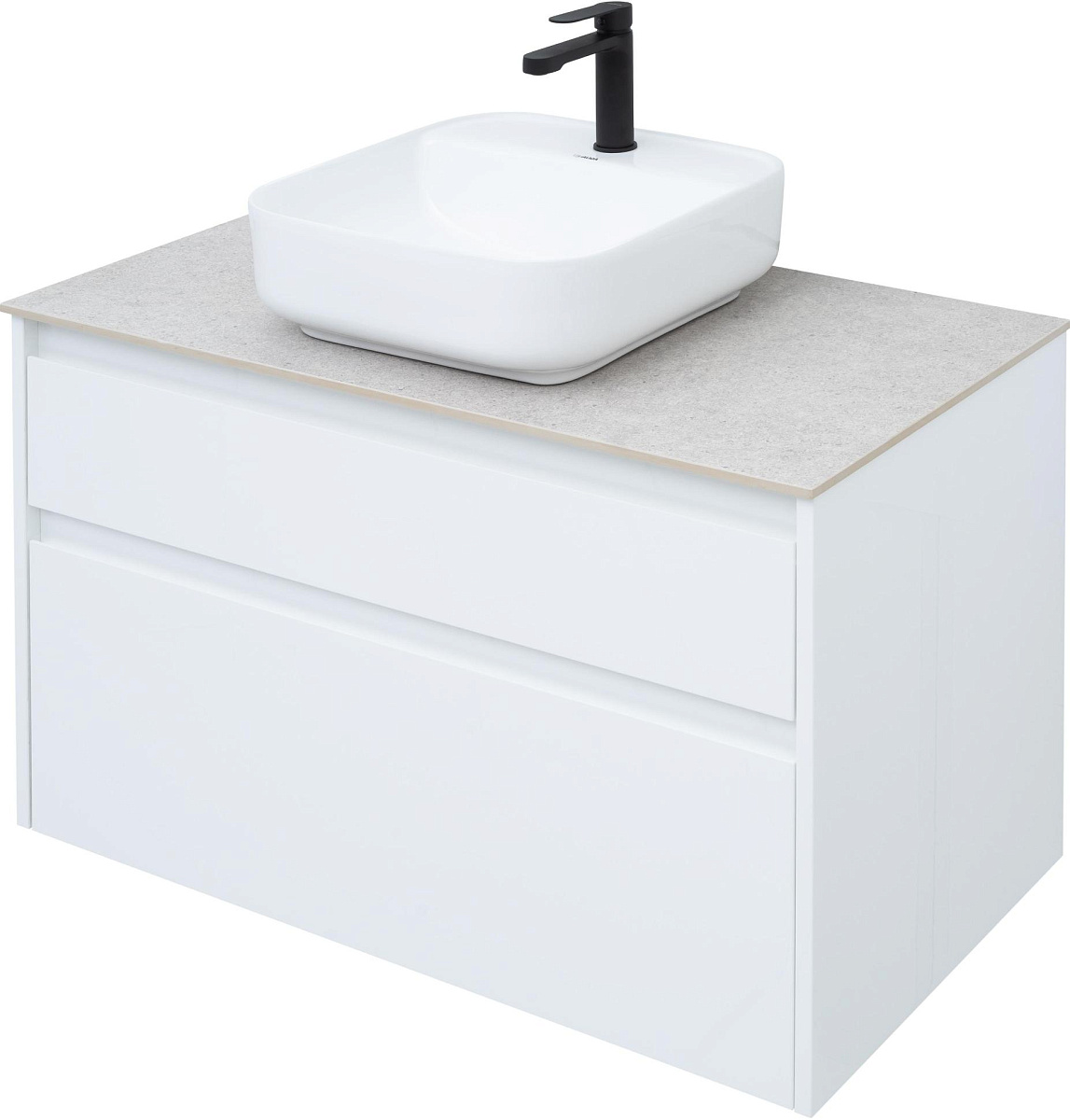 Приобрести aquanet тумба со столешницей nova lite 90 см, белая (2 ящика)