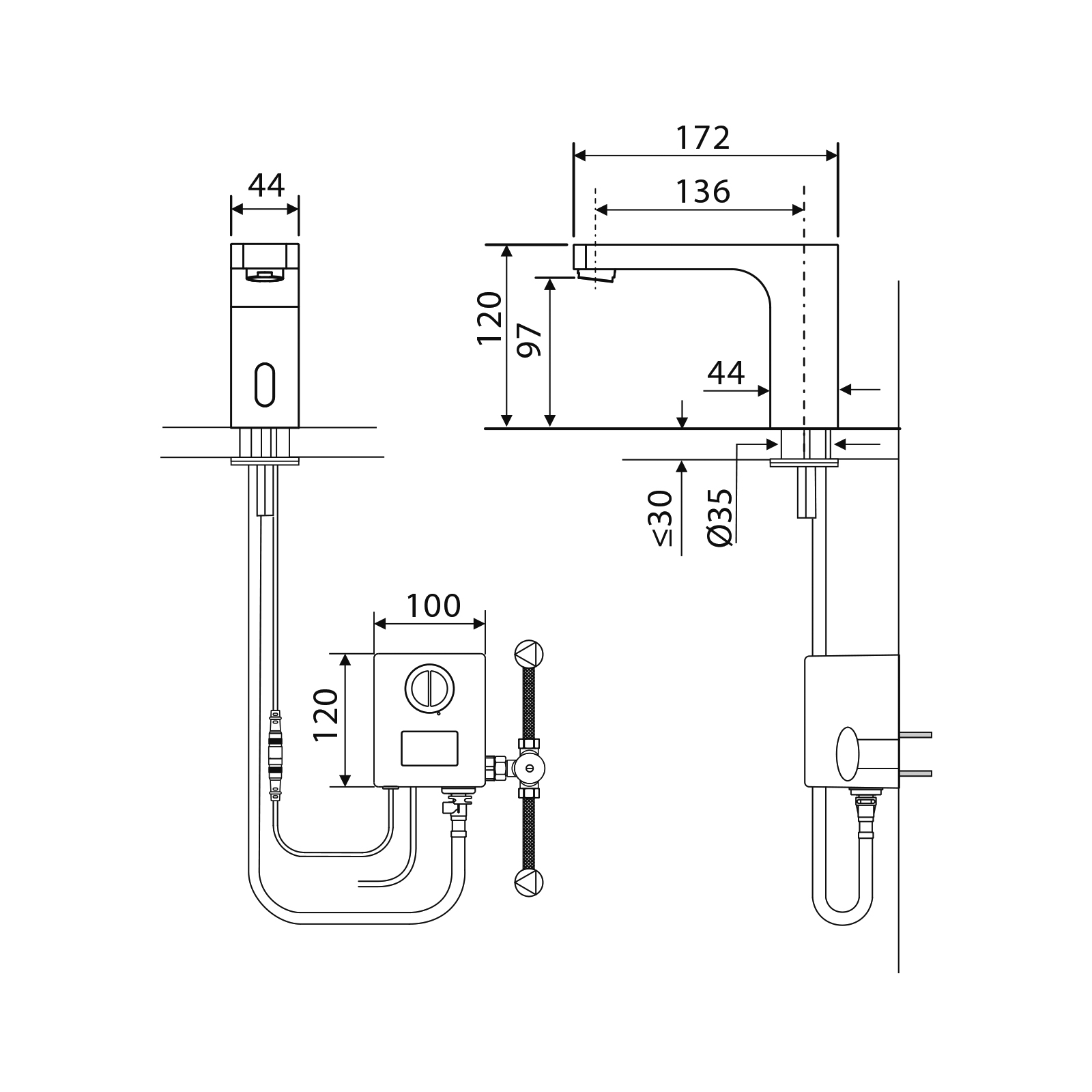 Приобрести смеситель для раковины сенсорный timo torne 4313/17f золото матовое