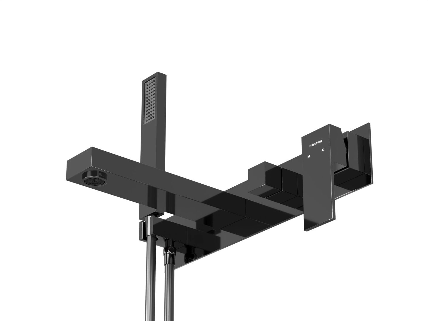 Приобрести hayzburg встраиваемый смеситель для ванны и душа, черный хром hb-1004bch