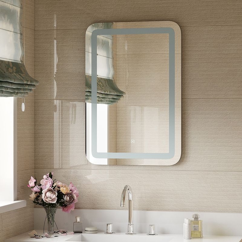 Приобрести continent зеркало с подсветкой lucia 50х70 см, сенсорный включатель, белое