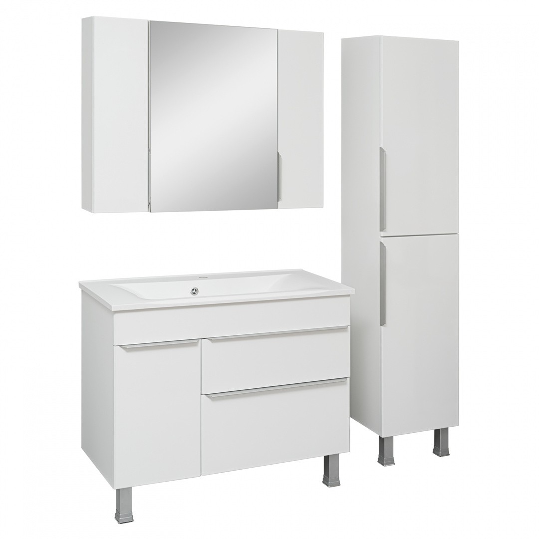 Приобрести aqua de marco зеркало-шкаф axioma 100 см, белый 1100wgaxi