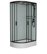 Frank Душевая кабина F412/1R Black со средним поддоном, правосторонняя