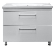 Loranto Тумба напольная с раковиной Модерн 100/2Н 100х87 см, белая (CS00077175)