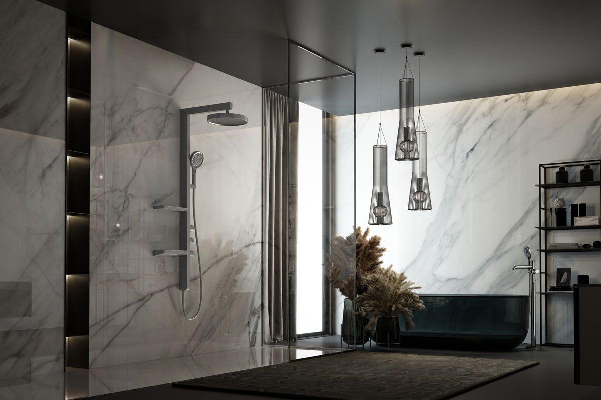 Приобрести vincea душевая стойка inspire, оружейная сталь vsfs-3i11gm