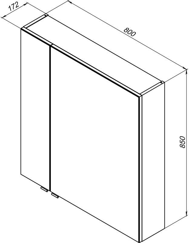 Приобрести aquanet зеркальный шкаф алвита 80 см, белый