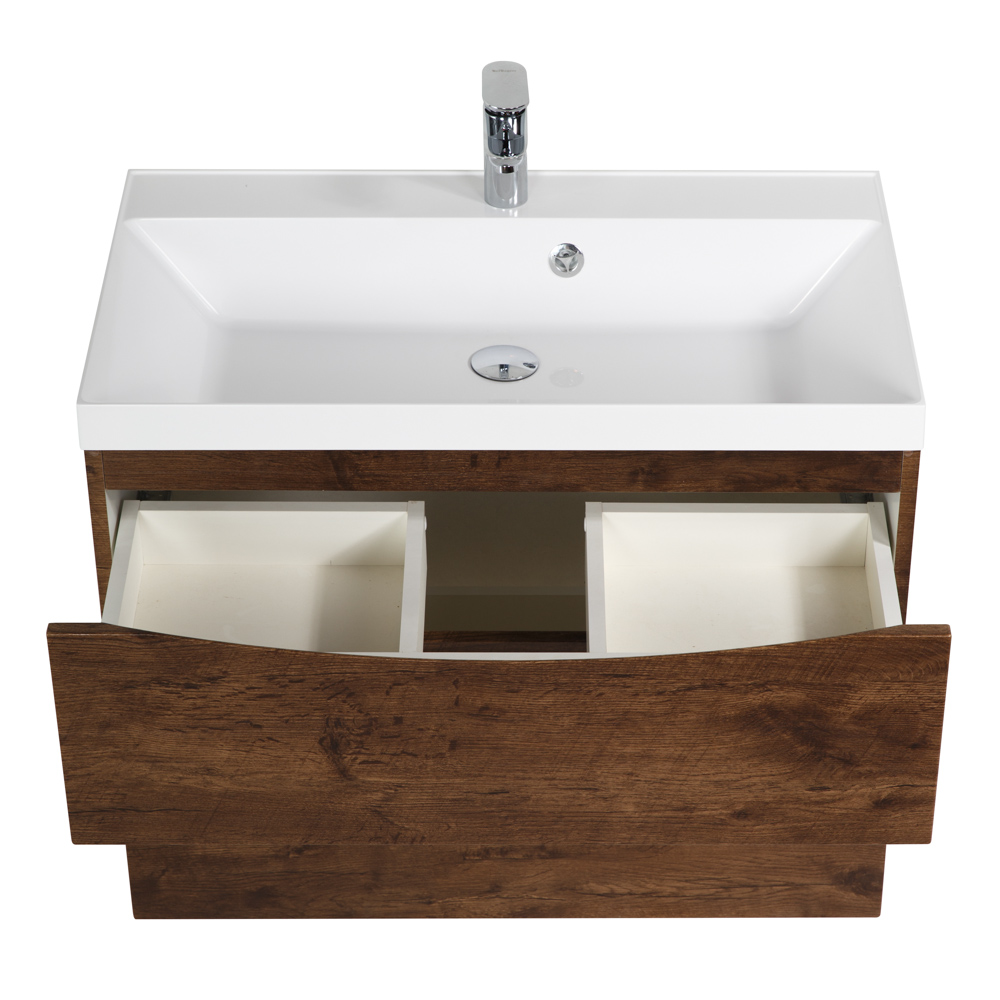 Приобрести belbagno тумба с раковиной marino-h60 80 см, подвесная rovere moro, белая раковина