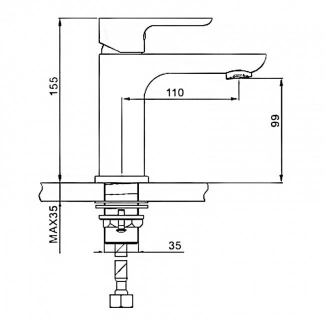 Приобрести gappo смеситель для раковины g1048, белый\хром 84049