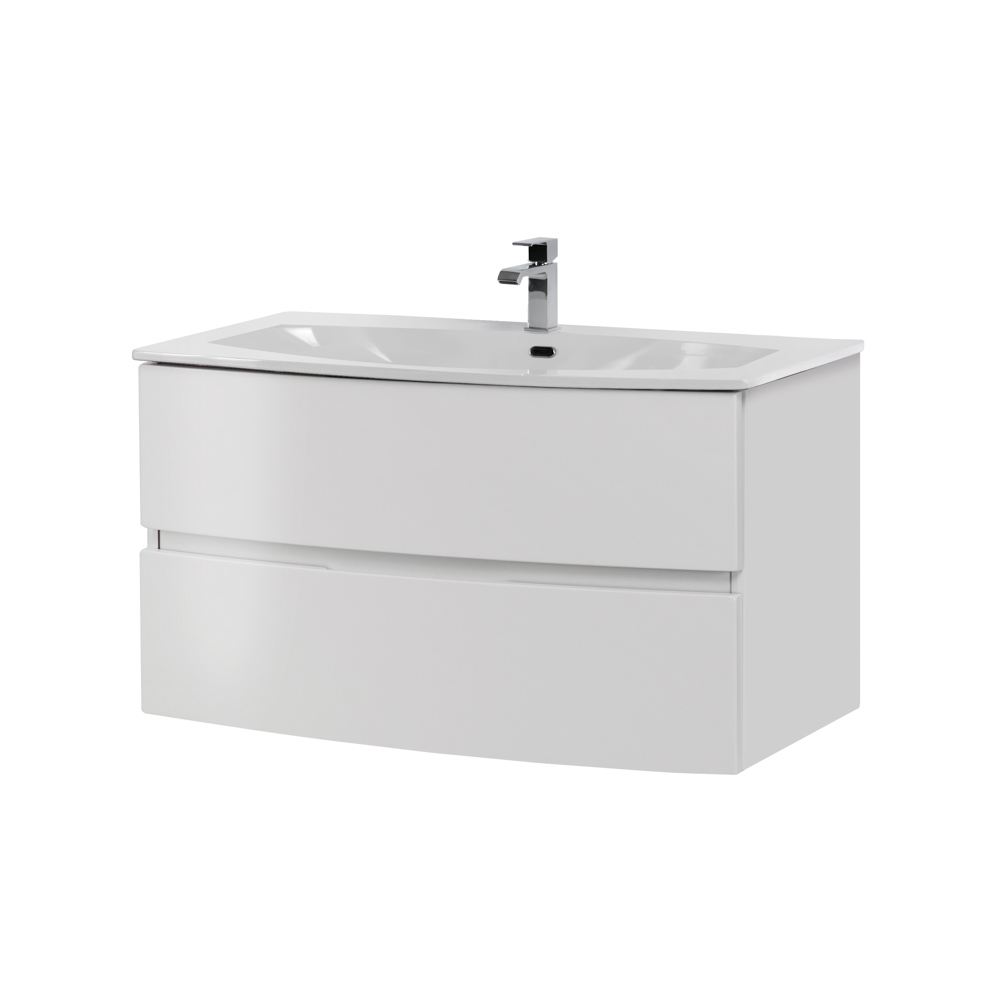 Приобрести cezares тумба подвесная с раковиной elettra 100 см bianco opaco, литьевой мрамор, белый 55525