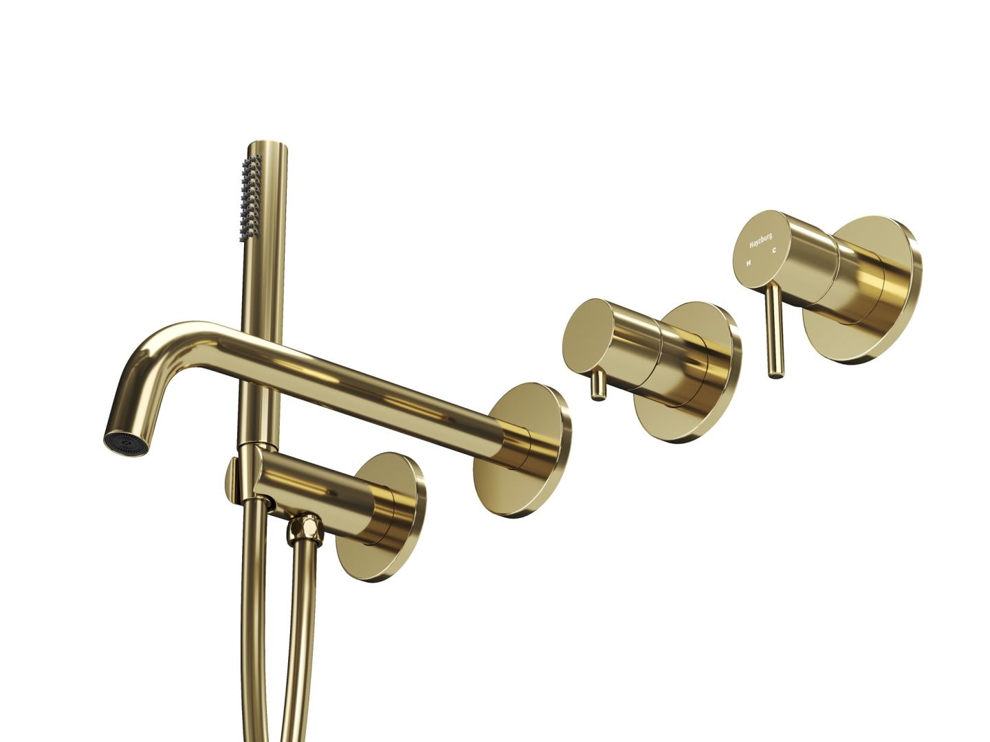 Приобрести hayzburg встраиваемый смеситель для ванны и душа, золото hb-2004go