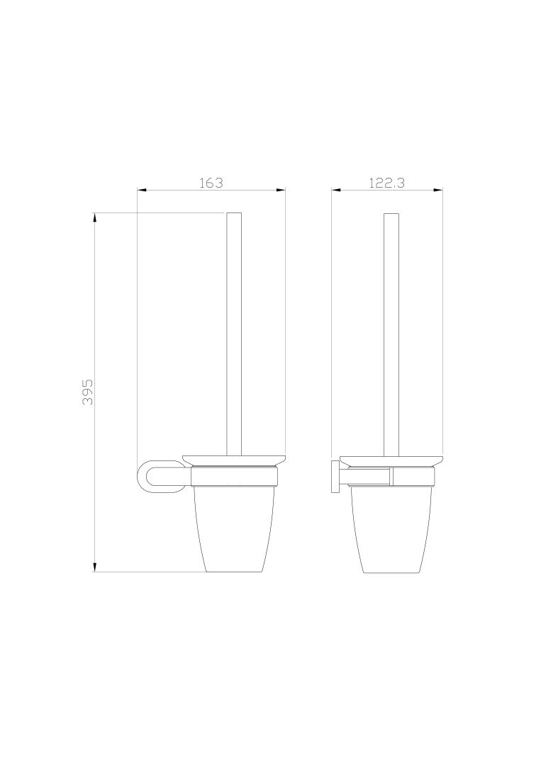 Приобрести туалетный ершик в комплекте wonzon & woghand first, хром (ww-8429)