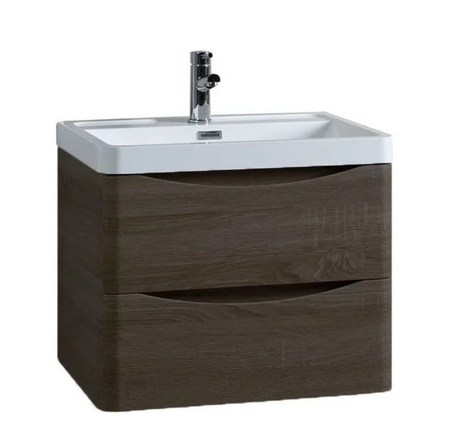 Приобрести тумба подвесная с раковиной belbagno ancona-n-600-2c-so-rw 60 см, темный дуб