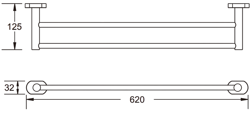 Приобрести полотенцедержатель двойной vieir v5118g серый
