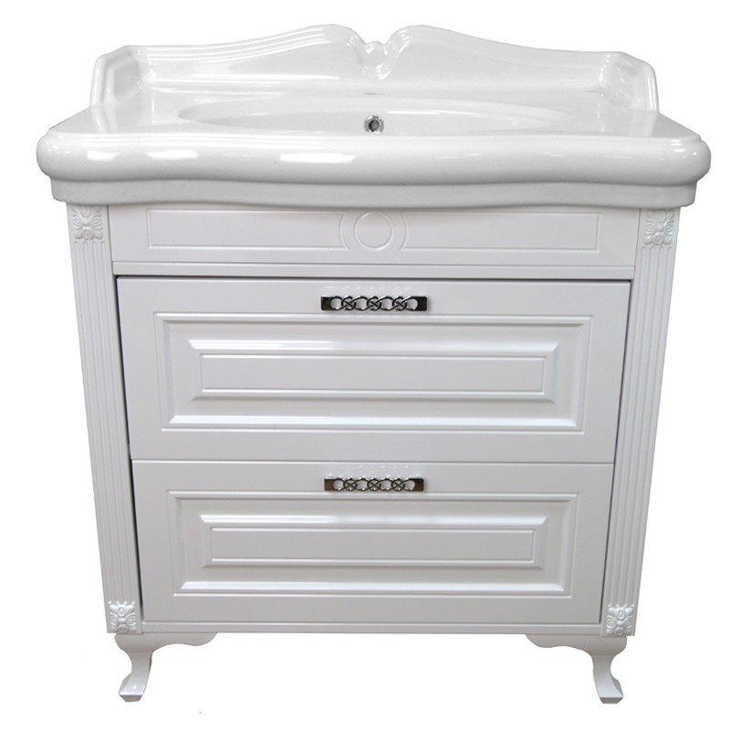 Приобрести azario тумба напольная с раковиной magnolia, 2 ящика 90см. белая, cs00069948