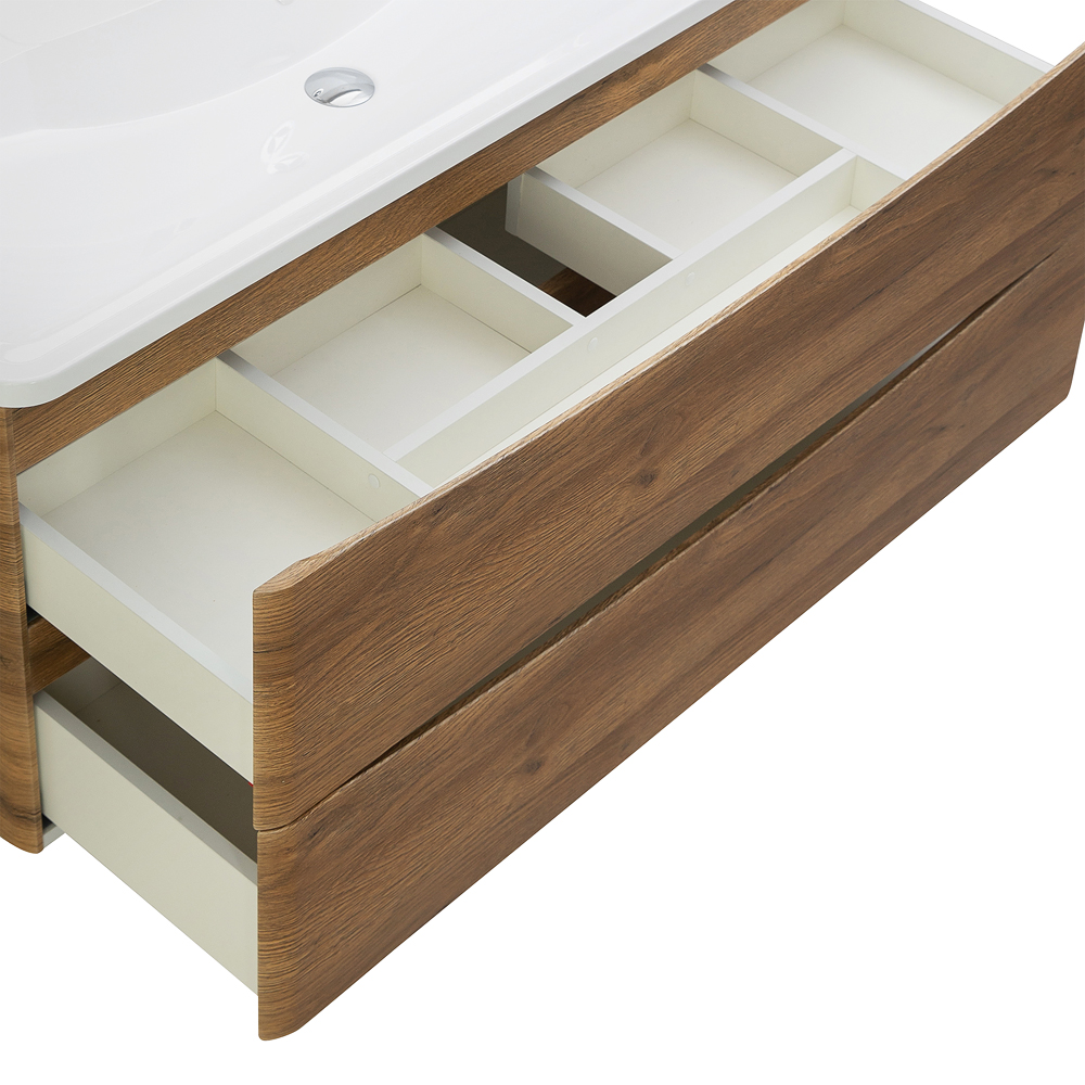 Приобрести belbagno тумба с раковиной acqua 120 см, подвесная rovere rustico, белая раковина