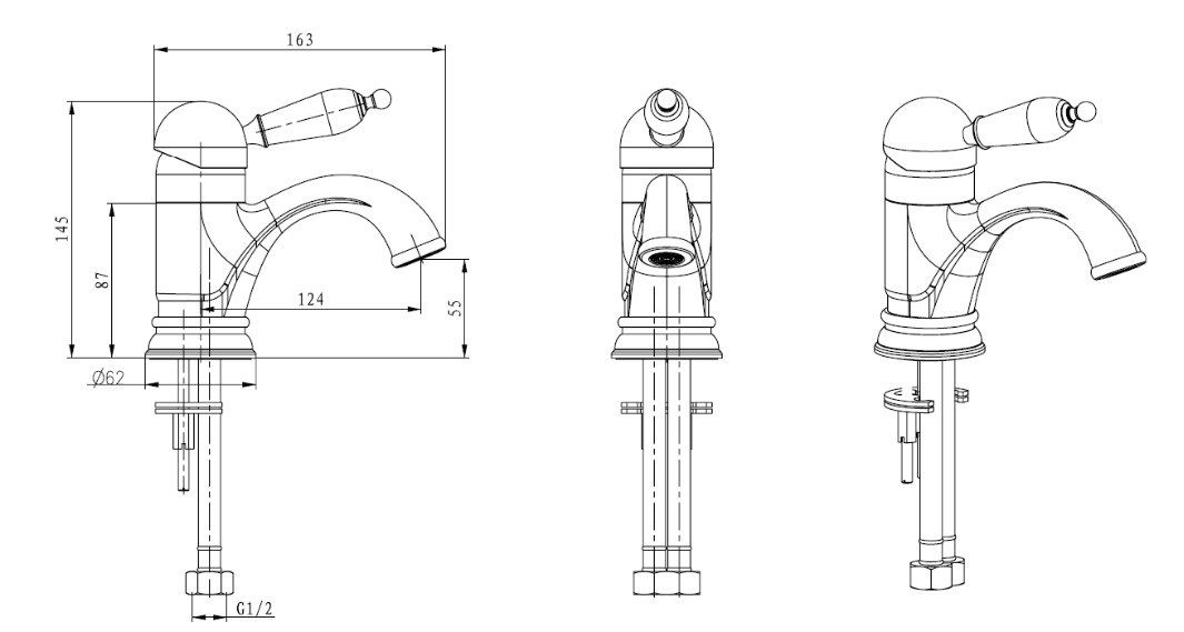 Приобрести boheme сместель для раковины tradizionale, золото\черные кристаллы 251