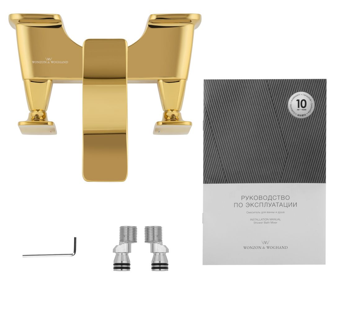 Приобрести смеситель для ванны wonzon & woghand shakespeare, темное золото (ww-653101-dg)