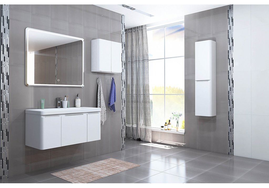 Приобрести тумба подвесная с раковиной акватон шерилл 105 см 1a206301sh010, 1a71323ksh010, белый