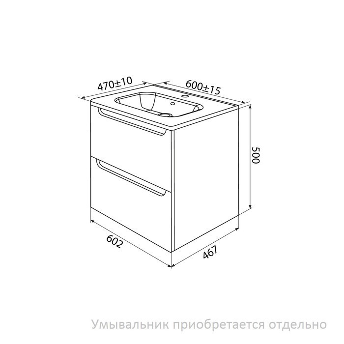 Приобрести iddis тумба подвесная edifice с раковиной 60 см. белая edi60w0i95