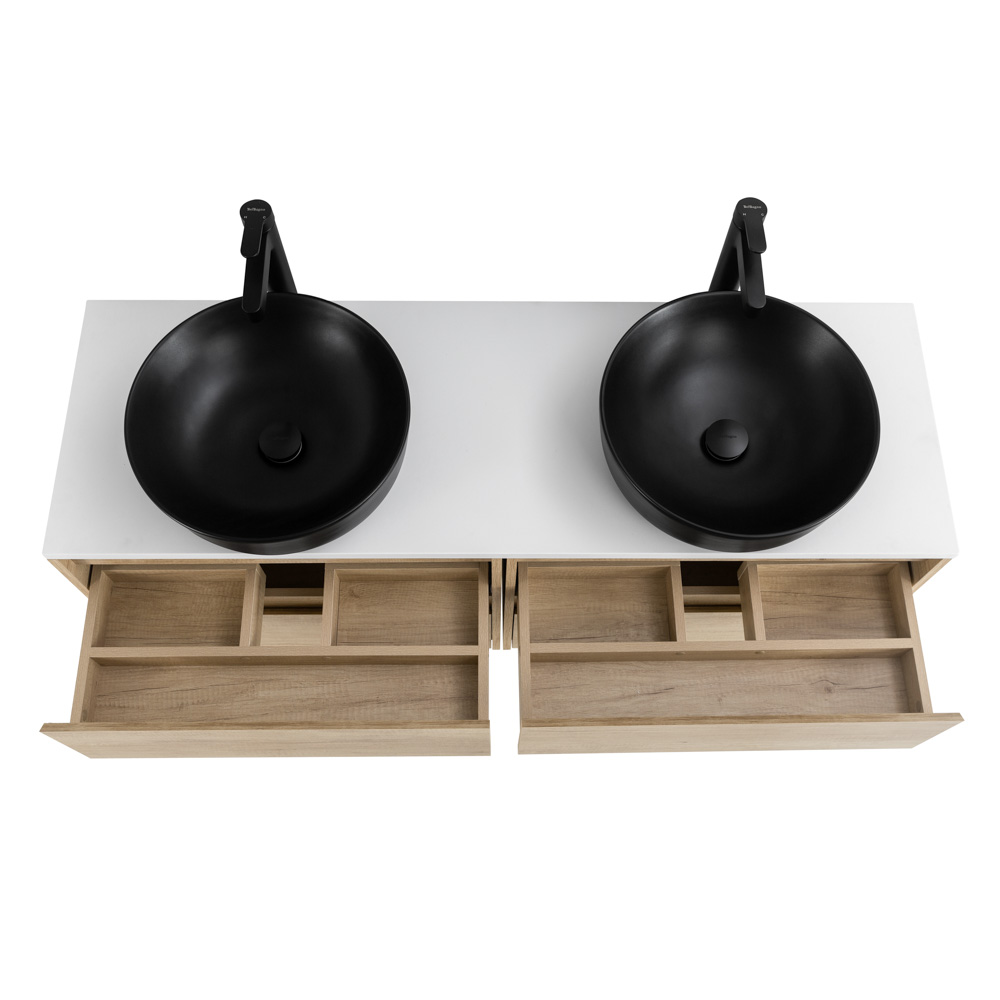 Приобрести belbagno тумба со столешницей kraft 140 см, подвесная rovere nebrasca nature