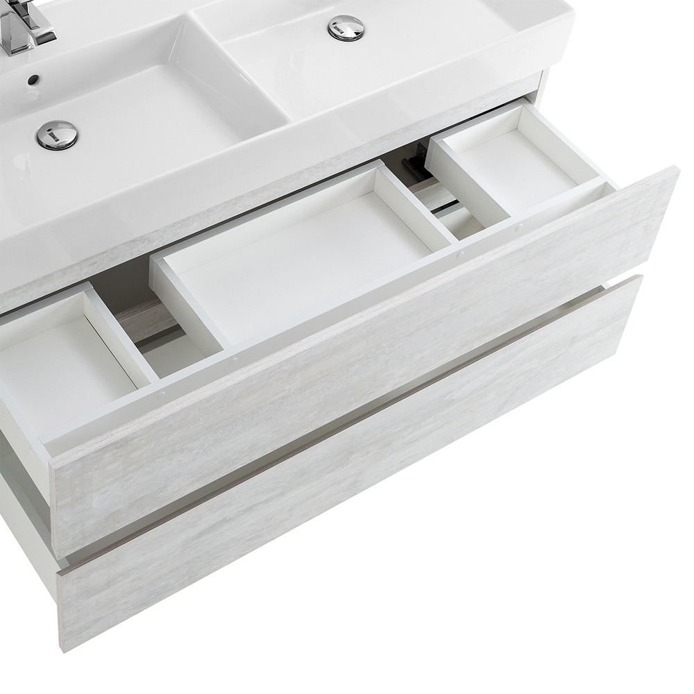 Приобрести cezares тумба подвесная с раковиной molveno 46 120 см legno bianco, белая molveno 46-120-2c-so-2-lb