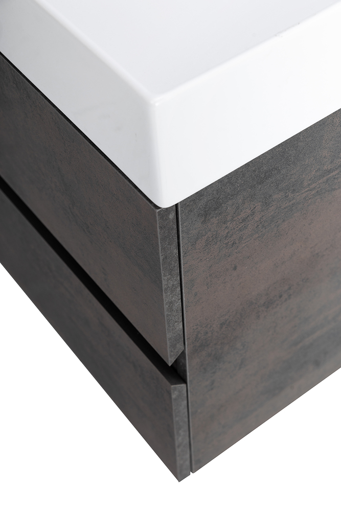 Приобрести cezares тумба подвесная с раковиной molveno 46 120 см ossido, темно коричневая molveno 46-120-2c-so-oss