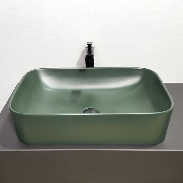 Приобрести comforty раковина 78575mdg-60 60х41 см, темно-зеленая матовая