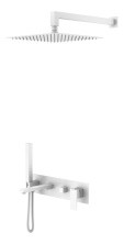 Boheme Душевой комплект скрытого монтажа Qubic Matt White 474-MW