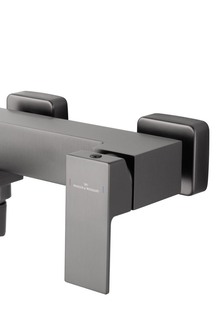 Приобрести смеситель для ванны с душем wonzon & woghand cube, темный графит (ww-88639016-bgm)