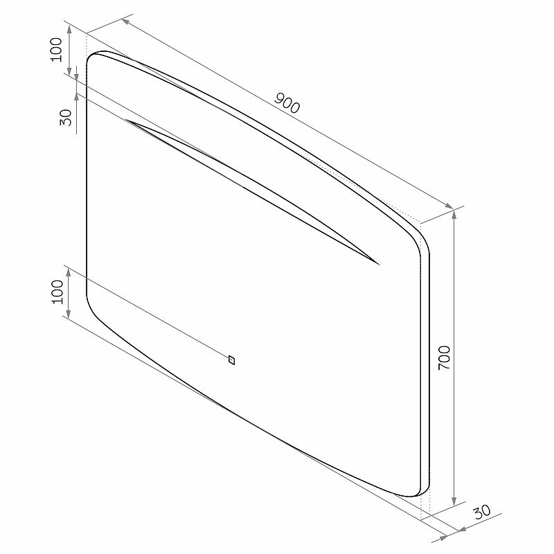 Приобрести continent зеркало с подсветкой rapid 90х70 см, сенсорный включатель, белое