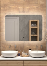 Continent Зеркало с подсветкой Burzhe 100х70 см, белое