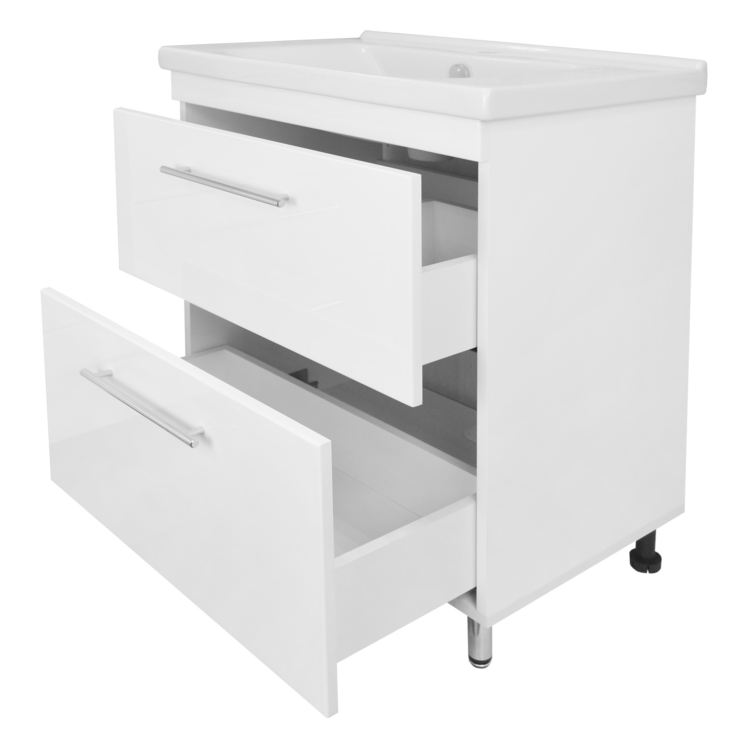 Приобрести loranto тумба напольная с раковиной karina 70/2н 70х85 см, белая (cs00086523)