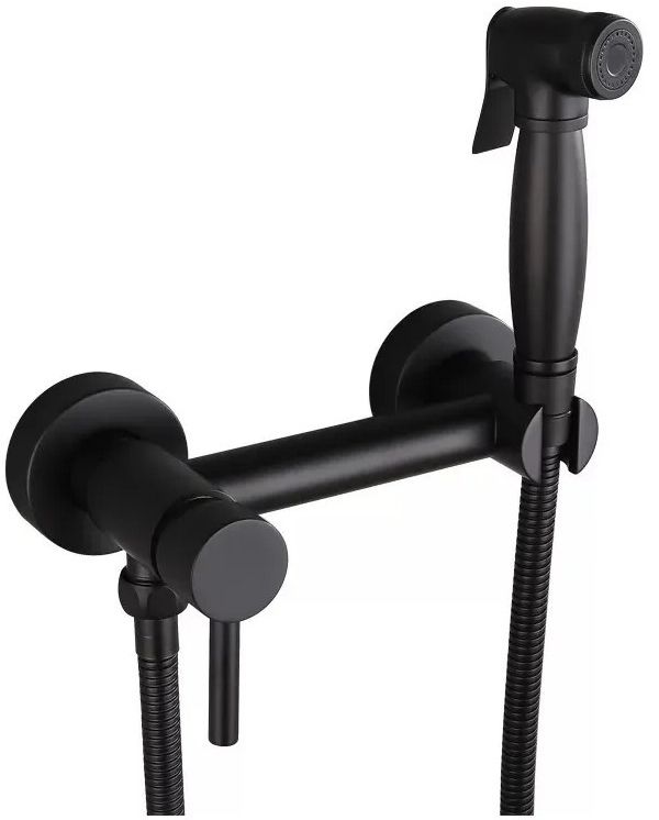 Приобрести grocenberg смеситель с гигиеническим душем, черный матовый gb103nbl