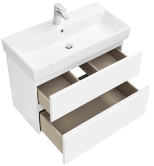 Приобрести тумба подвесная roca oleta с раковиной 80 см, белый матовый