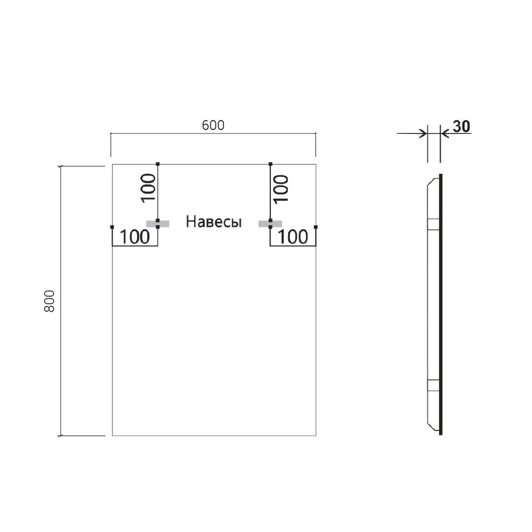 Приобрести vincea зеркало 60х80 см, с led подсветкой, сенсор, диммер vlm-3vn600