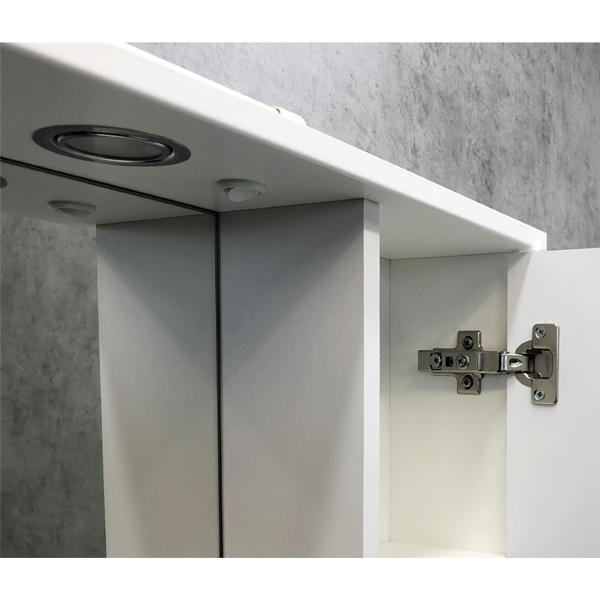 Приобрести сomforty зеркало-шкаф "модена м-75" белый матовый