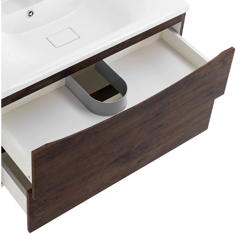 Приобрести тумба подвесная с раковиной belbagno marino-800-2c-so-rw-p 80 см, rovere moro