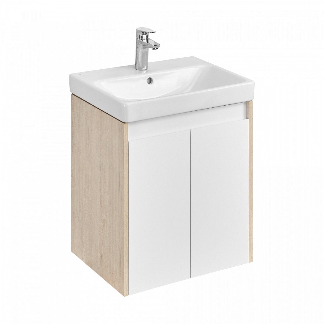 Приобрести акватон тумба c раковиной сканди 55 doors универсальная, белый/дуб верона