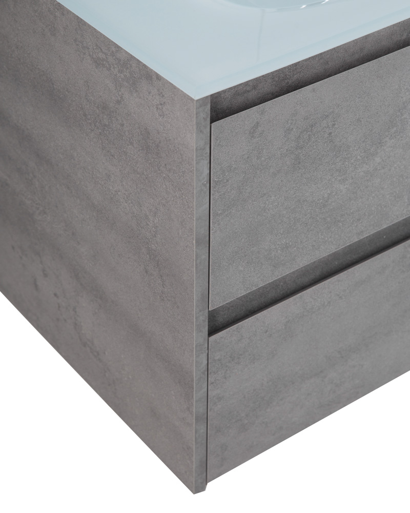 Приобрести belbagno тумба с раковиной kraft 100 см, подвесная cemento grigio, белая раковина