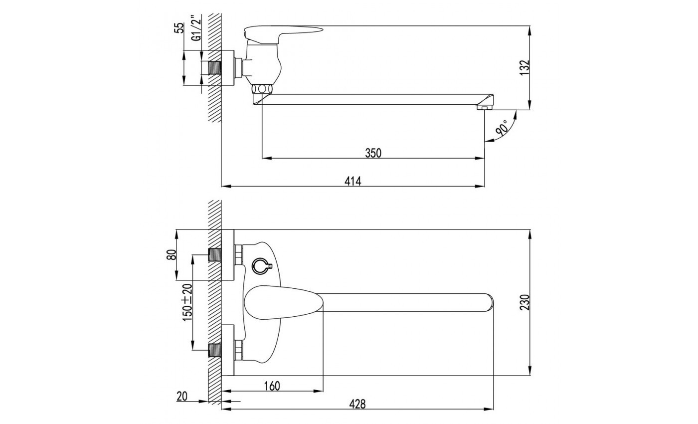 Приобрести lemark смеситель для ванны status, хром lm4417c